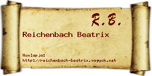 Reichenbach Beatrix névjegykártya